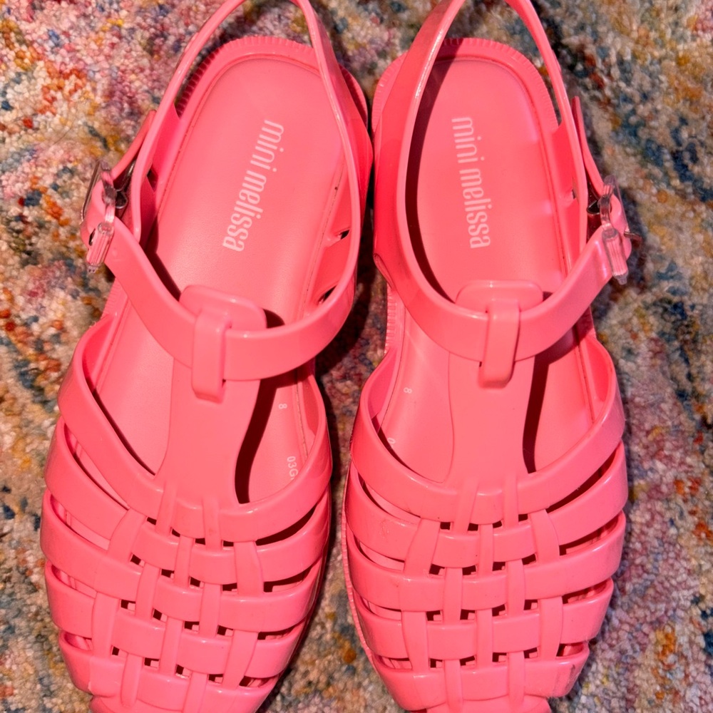 Mini Melissa Bright Pink Jelly Shoes